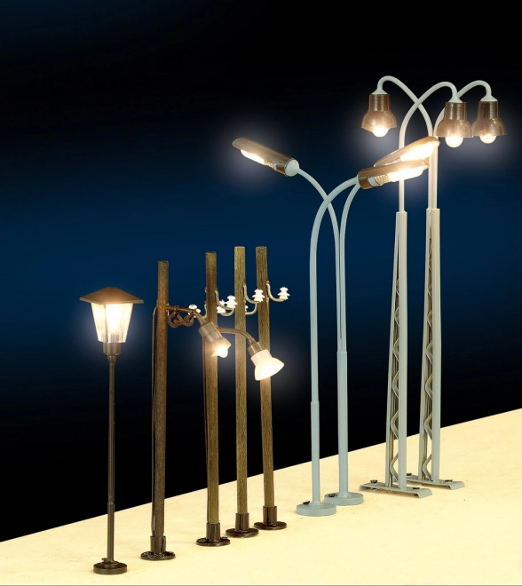 Piko Stâlp de iluminat din lemn (LED), cu un bec - 55750