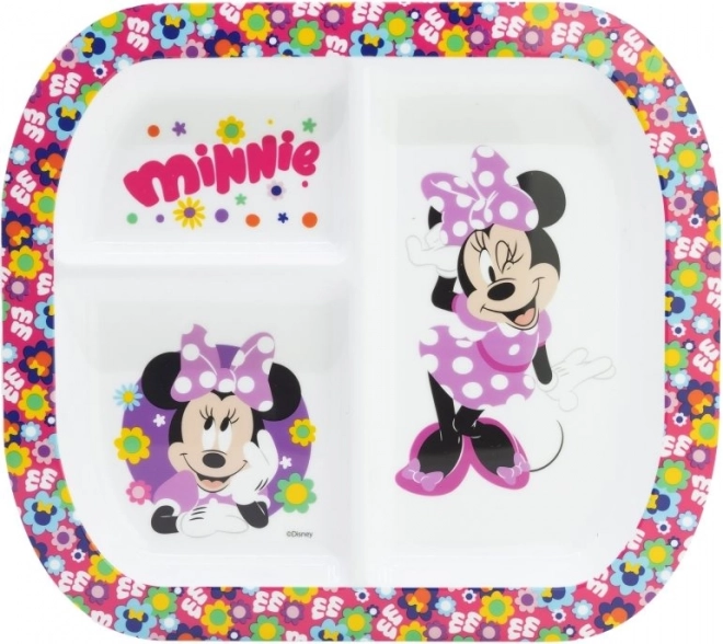 Farfurie dreptunghiulară pentru copii cu motiv Minnie