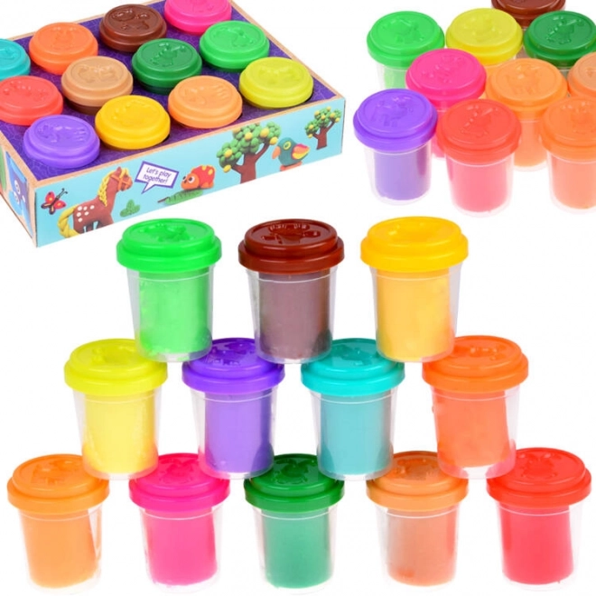 set de plastilină colorat cu 12 culori