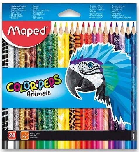 Set de creioane colorate MAPED Color'Peps cu animale