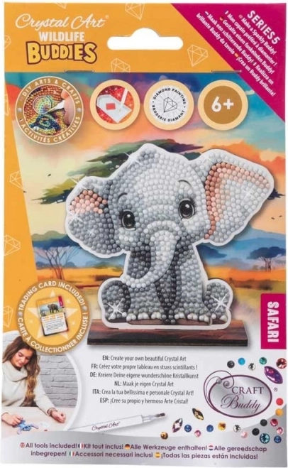 Pictură cu diamante Safari: Elefant
