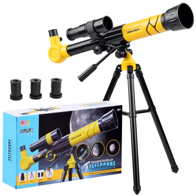 Telescop pe trepied pentru copii – Galben