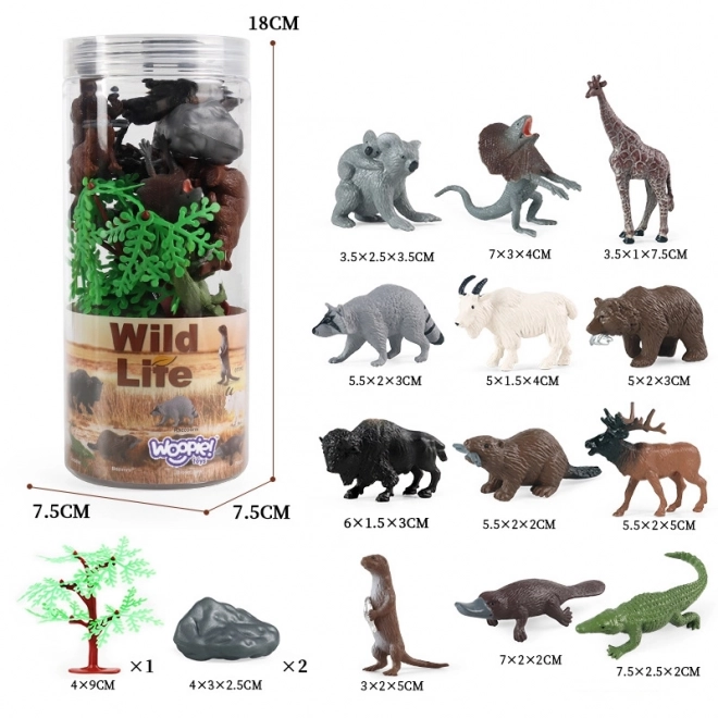 Set figurine animale sălbatice Woopie