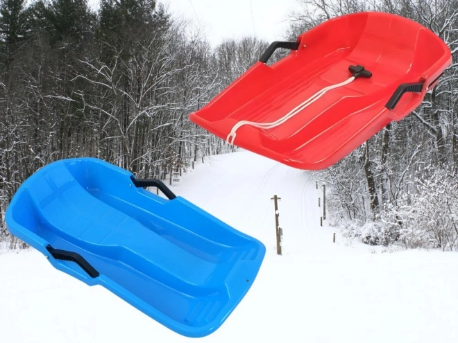 Sănii din plastic cu spătar și frâne
