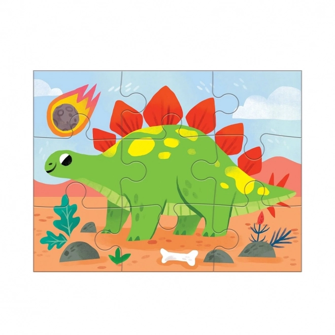 Puzzle dinozauri Mudpuppy set 4 în 1