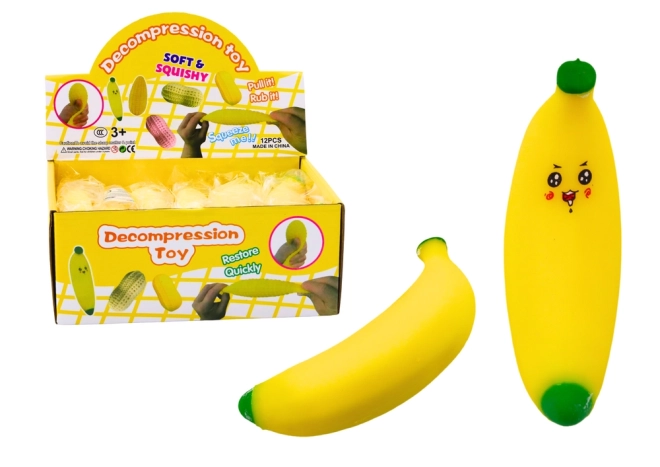 Banana antistres cauciucat extensibil galben