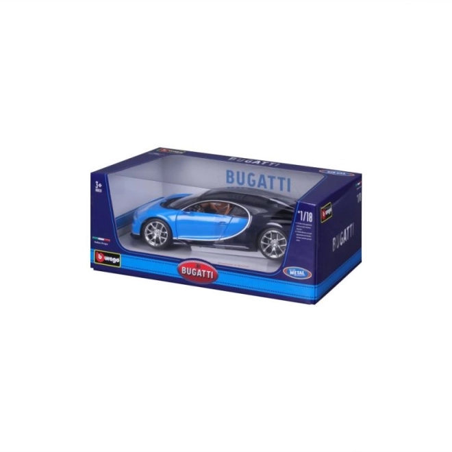 Mașinuță metalică Bugatti Chiron albastru Bburago 1:18