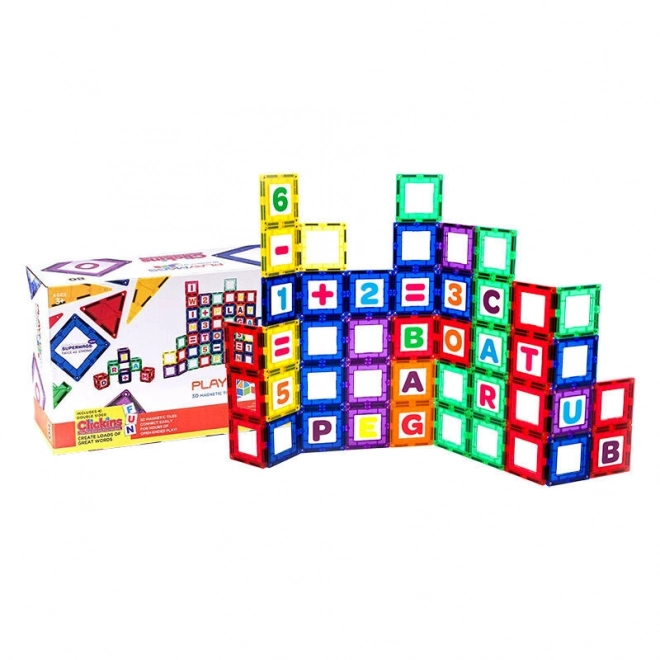 Cuburi magnetice 3D Playmags set 80 piese