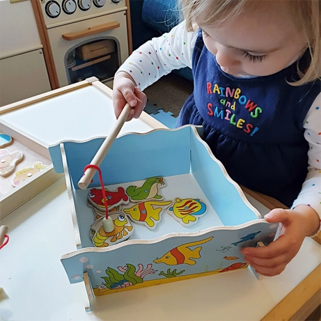 Bigjigs Toys joc magnetic de pescuit cu peștișori de mare