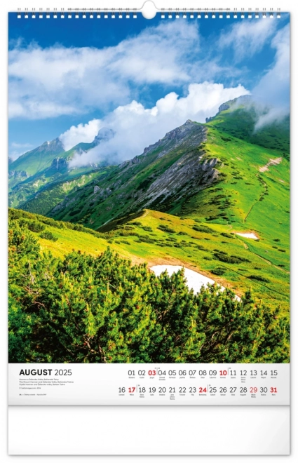 calendar de perete Tatry 2025