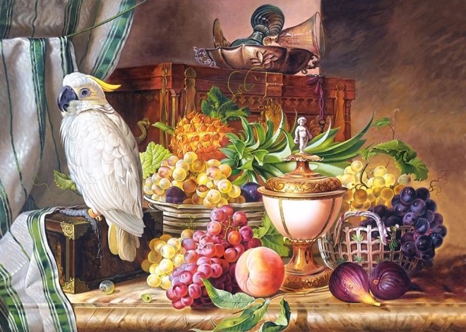 Puzzle 3000 piese Natură statică cu papagal, Josef Schuster