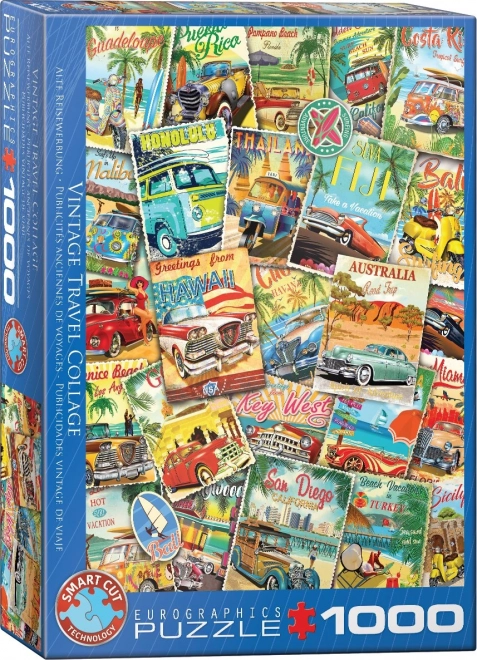 Puzzle colaj retro de călătorie 1000 piese