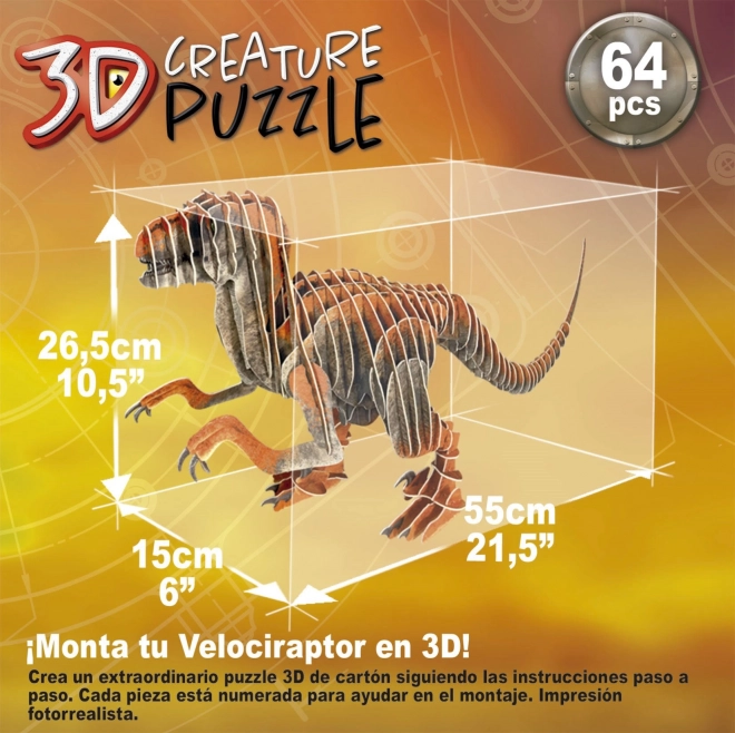 Puzzle 3D Velociraptor