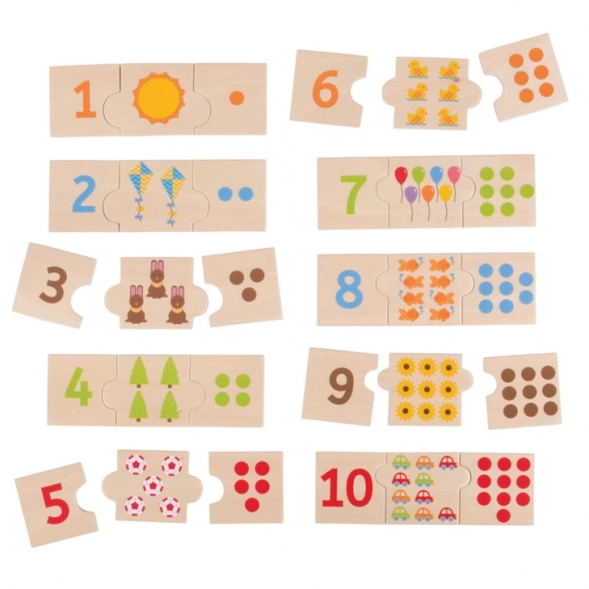 Puzzle educativ de numărare Bigjigs Toys