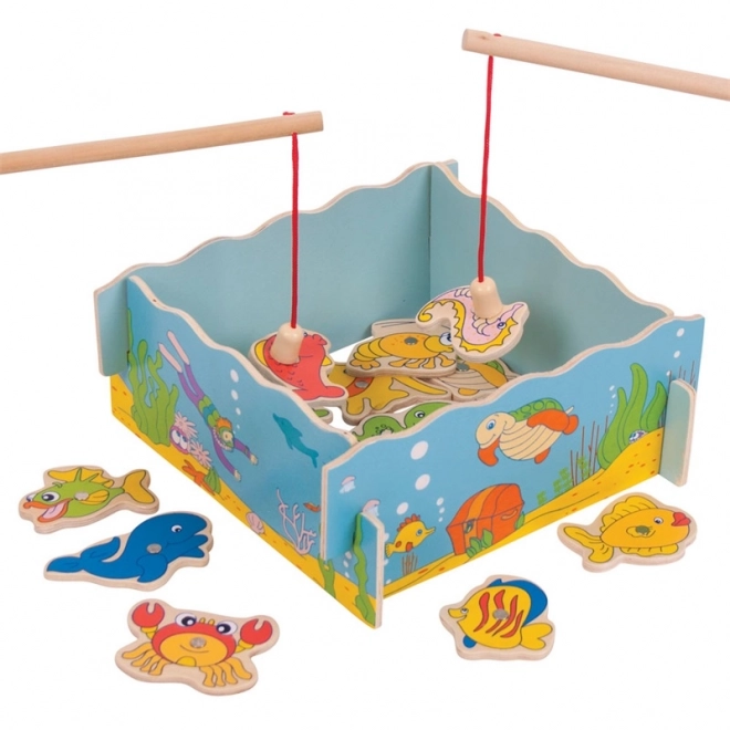 Bigjigs Toys joc magnetic de pescuit cu peștișori de mare