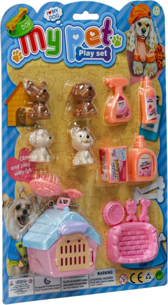 Salon SPA de coafură pentru câini cu figurine și accesorii - 14 piese