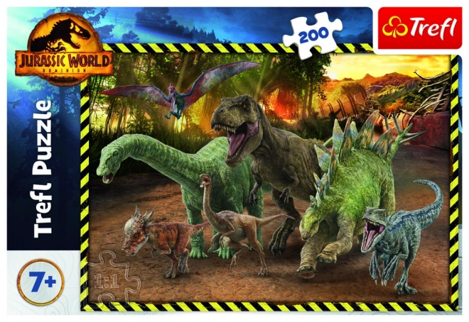 Puzzle 200 piese dinozauri Jurassic Park