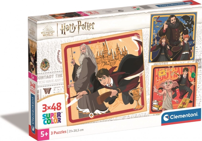 Puzzle 3 în 1 Harry Potter - Clementoni