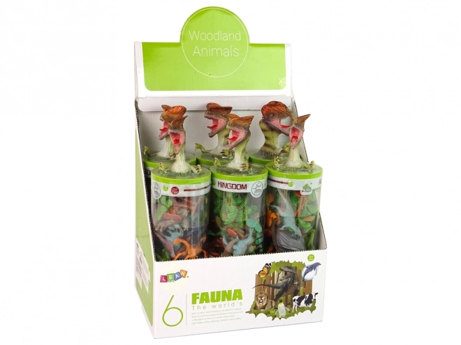 Set Figurine Dinozauri 12 buc. Accesorii în tub