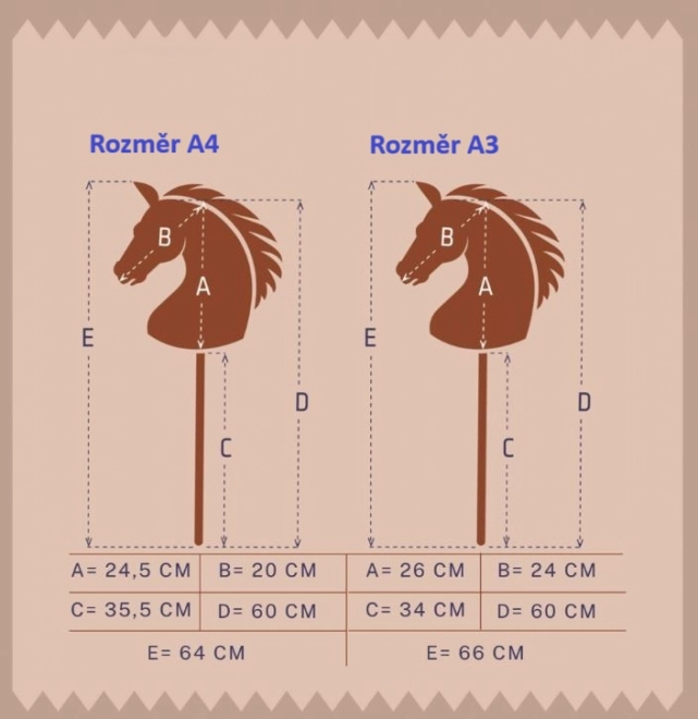 Cal pe băț HoppiHorse bej