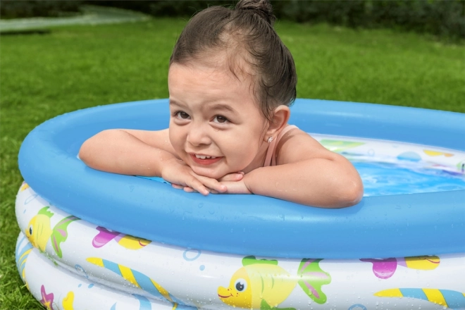Piscină gonflabilă pentru copii cu motiv Peștișorul 102 cm Bestway