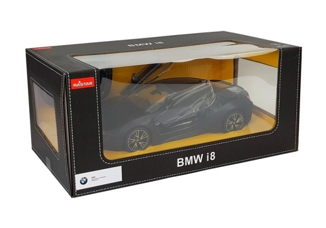 Auto R/C BMW i8 Rastar 1:14 negru uși automate