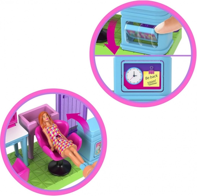 Barbie Mini BarbieLand - Salon de coafură cu păpușă Barbie mini mobilă