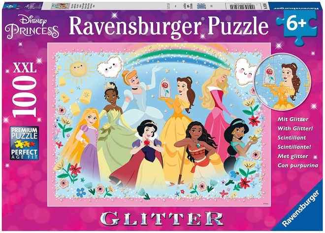 Puzzle sclipitoare Disney Prințese XXL 100 piese