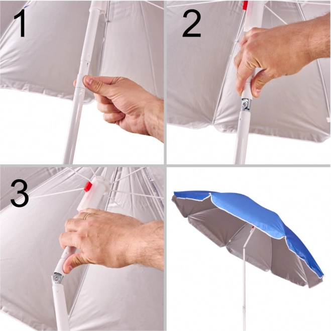 Umbrelă pliabilă ajustabilă cu protecție UV 150 cm albastră