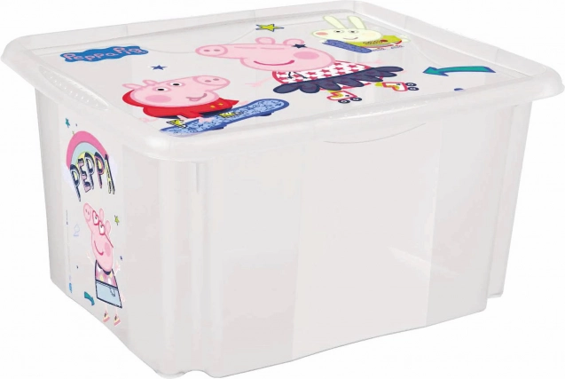 Cutie de depozitare cu capac mică „Peppa”, Transparentă