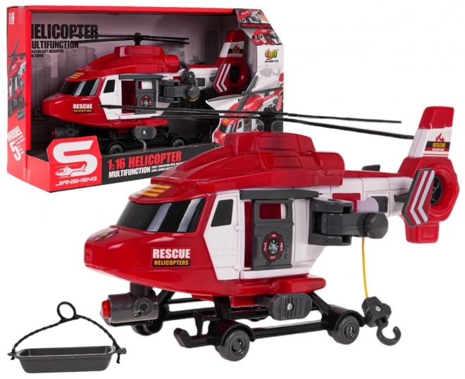 Elicopter interactiv de salvare pentru copii 1:16