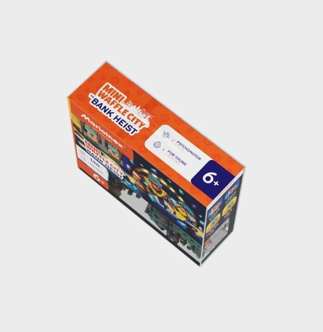 Set de construcție Mini Waffle - Jefuirea băncii