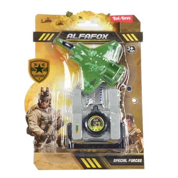 Avion din plastic cu lansare rapidă, 10cm
