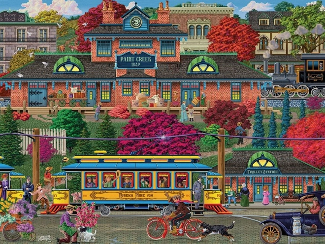 Puzzle cu stație de tramvai XL de la Cobble Hill 275 piese