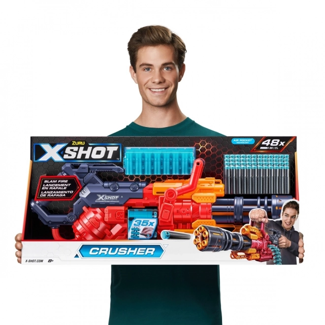 Aruncătorul X-Shot Crusher cu 48 de proiectile din spumă