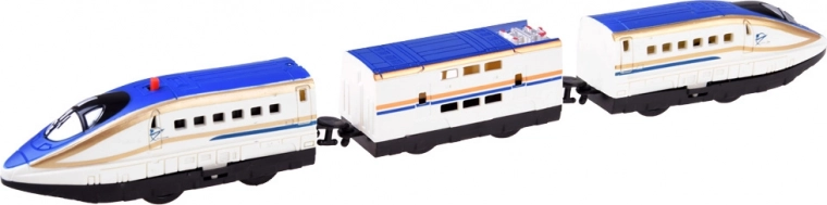 Tren modern de mare viteză cu trei vagoane