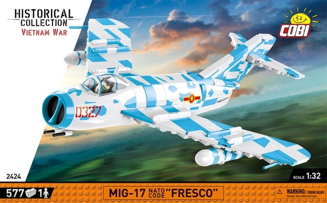 Statuetă COBI Mig-17 Fresco din Războiul din Vietnam, la scară 1:32