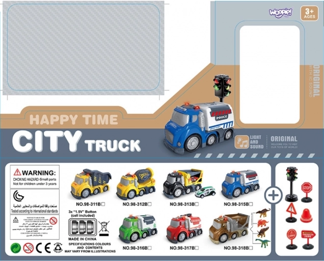 Woopie Camionul de Gunoi City Truck Efecte Sonore și Luminoase