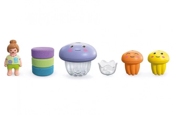 Familia de meduze colorate