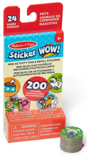 Set Stickere Animale cu carte mică Sticker WOW!