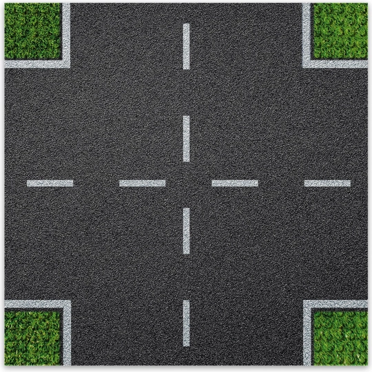 Placă de construcție de design Intersecție BRIXIES Plus