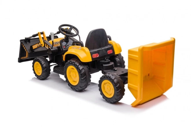 Tractor electric cu lingură galben