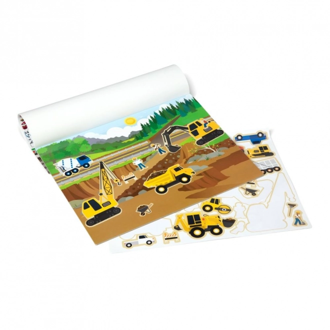 Set autocolante reutilizabile Vehicule - Melissa and Doug