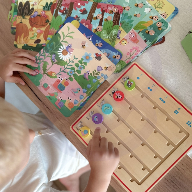 Tooky Toy joc din lemn Învățarea numărării animalelor