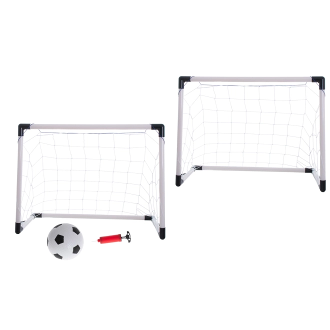 Poartă de fotbal 2 în 1 pentru copii 143x110x70 cm