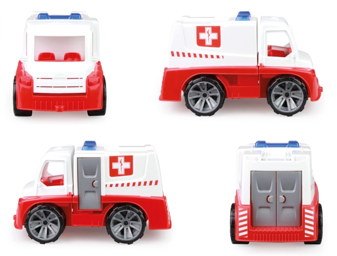 Ambulanță funcțională mecanic cu elemente care se deschid