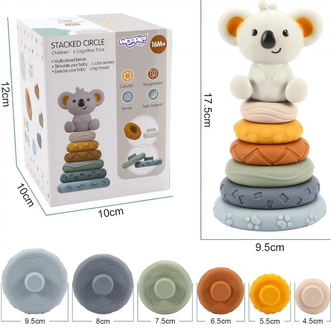 Set Educațional Piramidă Koala 2 în 1 WOOPIE
