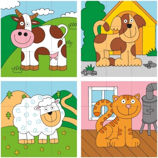 Ilustrație colorată cu animăluțe