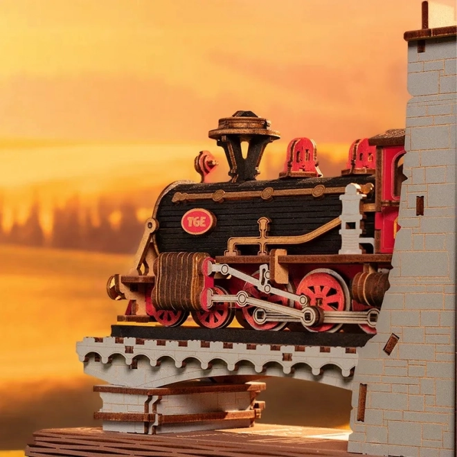 3D puzzle opritor de cărți Tren cu aburi istoric