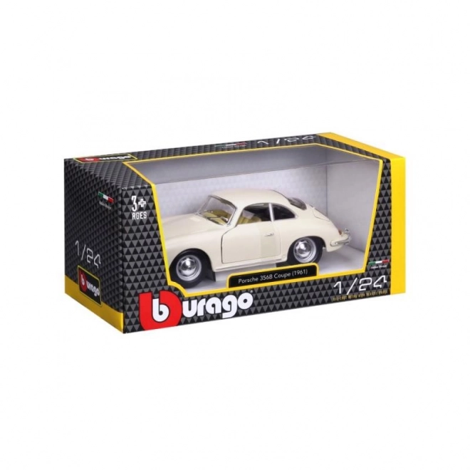 Mașină de colecție Porsche 356B Coupe 1961 Ivory la scară 1:24 de la Bburago